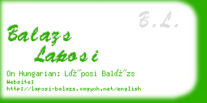 balazs laposi business card